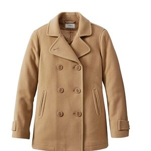 L.L. Bean Women's Camel Peacoat